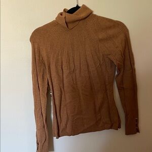 White House Black Market Brown Cowl Neck Sweater